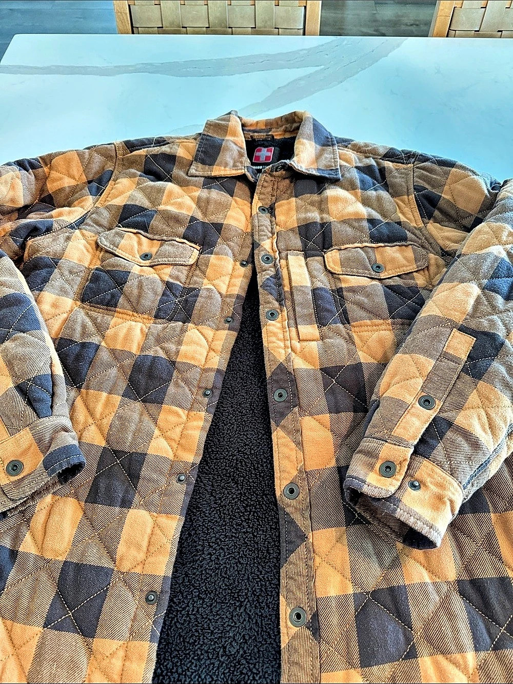 Swisstech Men's Plaid Sherpa Jacket Size Large